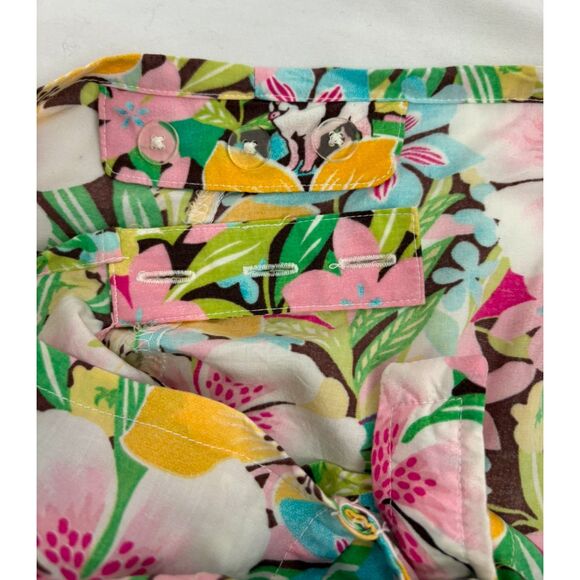 Vintage Big Dogs Wrap Midi Skirt Size M Retro Floral Tropical Long Feminine Cute - Picture 7 of 11